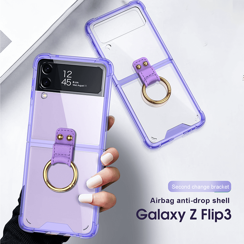 Samsung Galaxy Z Flip4 Flip3 5G Airbag Ring Holder Case