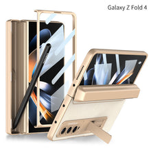 Carregar imagem no visualizador da galeria, Magnetic Hinge Case For Galaxy Z Fold4 5G With Made-in S Pen Slot &amp; Tempered Film Stand
