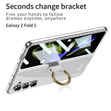 Cargar imagen en el visor de la galería, Transparent Samsung Galaxy Z Fold5 Plated Phantom Case with Exclusive Ring
