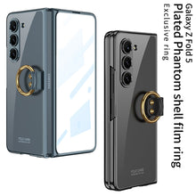 Lade das Bild in den Galerie-Viewer, Transparent Samsung Galaxy Z Fold5 Plated Phantom Case with Exclusive Ring
