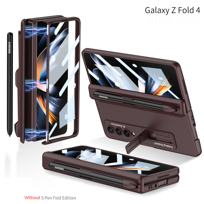 Magnetic Hinge Ultra-Thin Samsung Galaxy Z Fold4 5G Case With Film & Folding Support and S Pen Slot