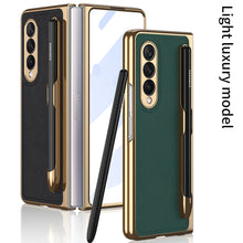 Lade das Bild in den Galerie-Viewer, Electroplating Galaxy Z Fold4 Case With Film Protector and S Pen Slot
