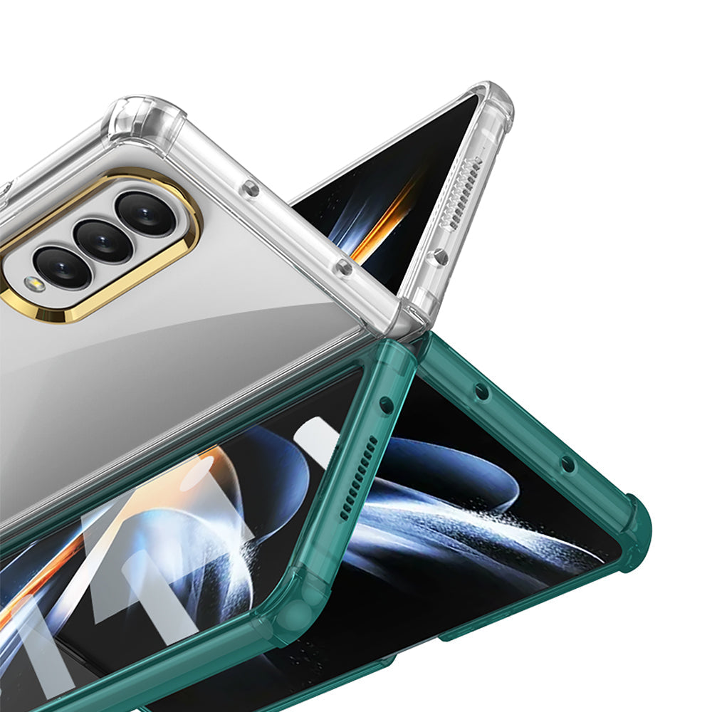 Galaxy Z Fold4 5G Airbag Anti-fall Shell Case and Membrane Integration Front Cover With Tempered Film