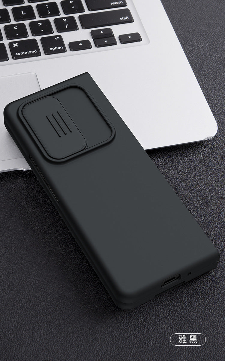 Liquid Silicone Samsung Galaxy Z Fold4 5G Case With Camera Lens Protector