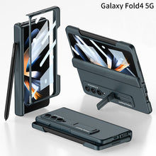 Charger l&#39;image dans la galerie, Side Pen Slot Hinge Flip Cover for Samsung Galaxy Z Fold4 5G Magnetic Case with Screen Protector
