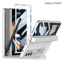 Cargar imagen en el visor de la galería, Magnetic Hinge Case For Galaxy Z Fold4 5G With Made-in S Pen Slot &amp; Tempered Film Stand

