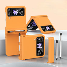 Charger l&#39;image dans la galerie, Macaron Hinged All-Inclusive Drop-Proof Cover with Stylus for Samsung Galaxy Z Flip4 5G 
