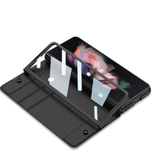 Lade das Bild in den Galerie-Viewer, Leather Wallet Samsung Galaxy Z Fold4 5G Case With Detachable Velcro Pen Slot
