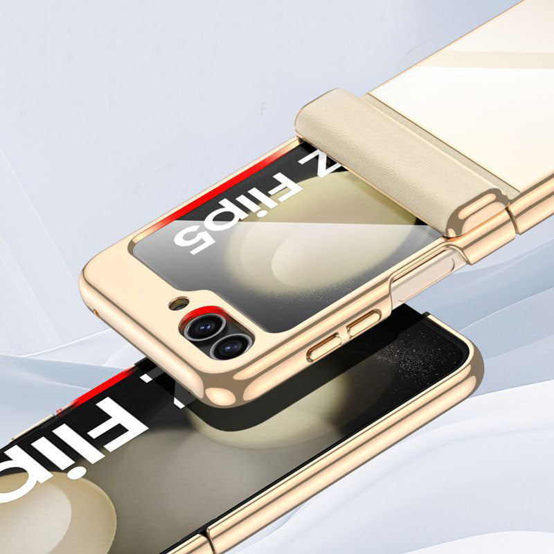 Electroplated Fully Enclosed Hinge with Front Film Samsung Galaxy Z Flip5 Case