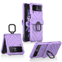 Lade das Bild in den Galerie-Viewer, Magnetic Hinge Hard Armor Case For Samsung Galaxy Z Flip4 5G With Slide Lens Cover
