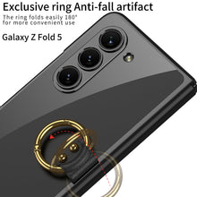 Cargar imagen en el visor de la galería, Transparent Samsung Galaxy Z Fold5 Plated Phantom Case with Exclusive Ring
