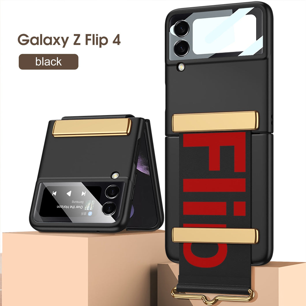 Samsung Galaxy Z Flip4 5G Electroplated Hard Cover with Strap