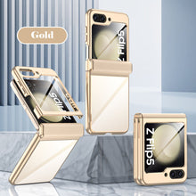 Carregar imagem no visualizador da galeria, Electroplated Fully Enclosed Hinge with Front Film Samsung Galaxy Z Flip5 Case
