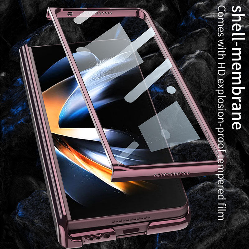 Magnetic Hinge Phantom Case For Galaxy Z Fold4 5G With Film Protector