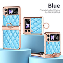 Load image into Gallery viewer, Luxury Samsung Z Flip4 5G Case With Diamond Window and Ring Stand
