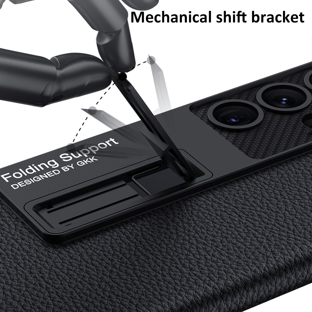 Ultra-Thin Leaather Samsung Galaxy S23 S23 Plus S23 Ultra  Leather Case for  With Kickstand