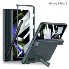 Lade das Bild in den Galerie-Viewer, Magnetic Full Coverage Samsung Galaxy Z Fold 5 Case with Front Tempered Glass Protector and Hidden Pen Holder
