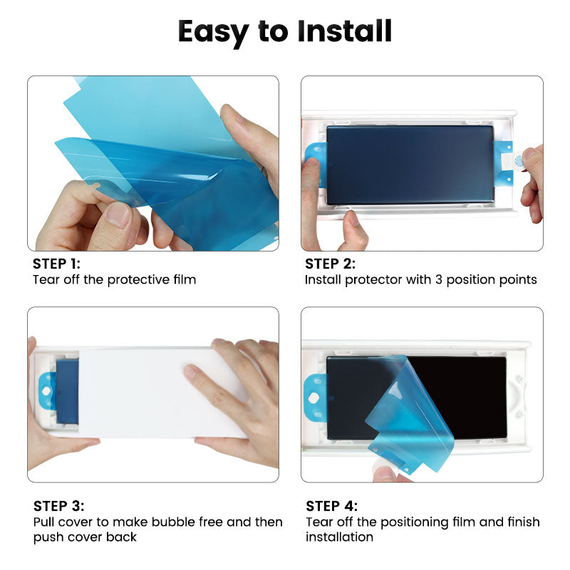 Provencee Easy-install Screen Protector Box Screen Protector for Samsung S22/S22+/S22 Ultra