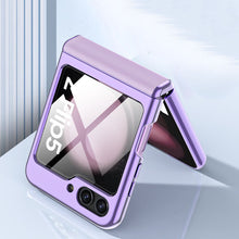 Carregar imagem no visualizador da galeria, Electroplated Fully Enclosed Hinge with Front Film Samsung Galaxy Z Flip5 Case
