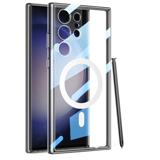 Transparent Space Shell Series Case With Magsafe Ring For Samsung S24Ultra S24Plus S24