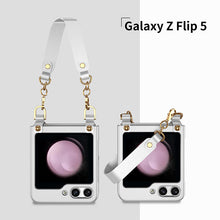 Load image into Gallery viewer, Luxury Samsung Z Filp5 Phone Case With Portable Wrist Rope
