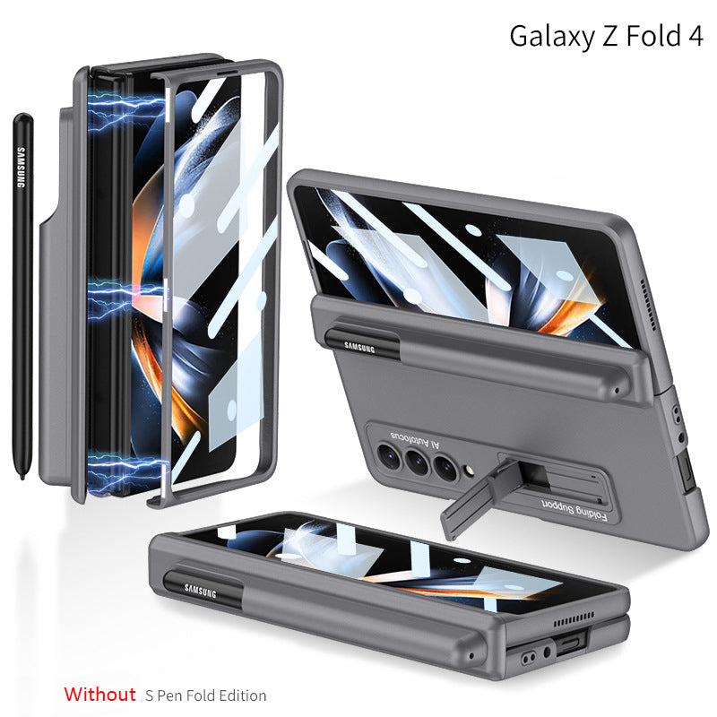 Samsung Galaxy Z Fold4 5G Magnetic Hinge Case with Screen Protector & Kickstand & S Pen Slot