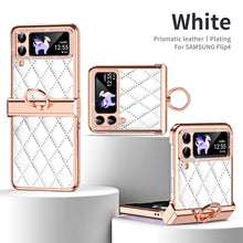 Load image into Gallery viewer, Luxury Samsung Z Flip4 5G Case With Diamond Window and Ring Stand
