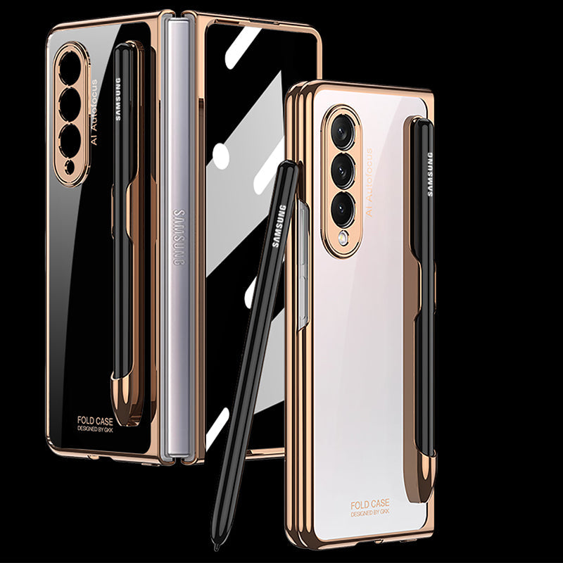 Phantom Pen Slot and Shell Membrane Case For Samsung Galaxy Z Fold3 5G