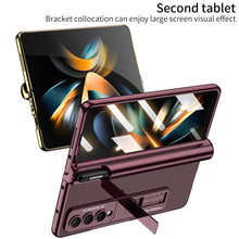 Load image into Gallery viewer, Galaxy Z Fold4 Magnetic Pen Holder Folding Bracket Shell Case With Film Integration And Folding Support
