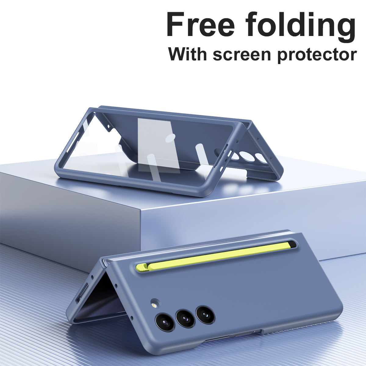 Anti-fingerprint Samsung Galaxy Z Fold4 Fold5 Case With S Pen Slot