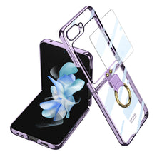 Charger l&#39;image dans la galerie, Electroplating Ultra-thin Transparent Case For Galaxy Z Flip5 With Front Film

