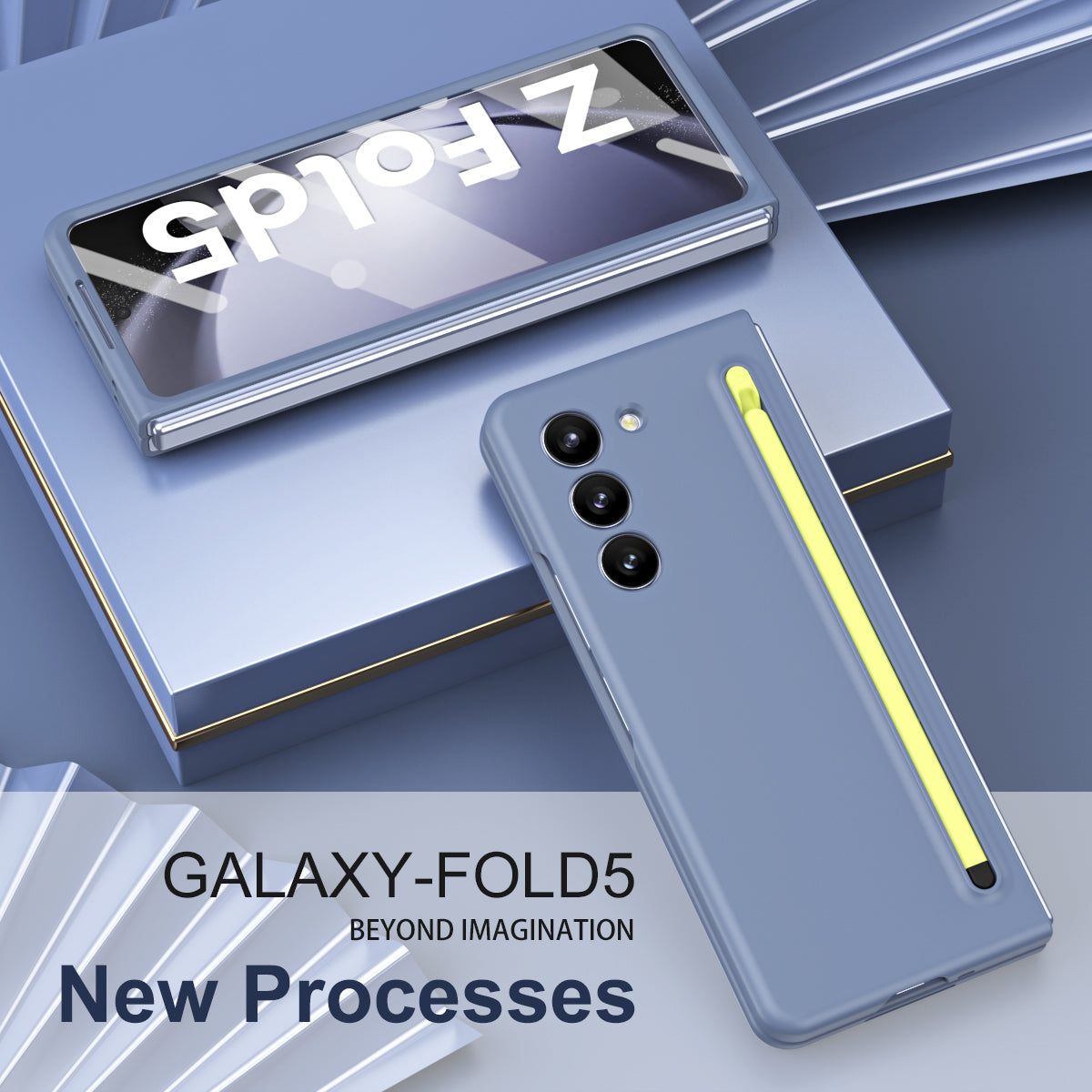 Anti-fingerprint Samsung Galaxy Z Fold4 Fold5 Case With S Pen Slot