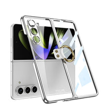 Lade das Bild in den Galerie-Viewer, Transparent Samsung Galaxy Z Fold5 Plated Phantom Case with Exclusive Ring
