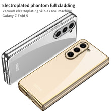 Load image into Gallery viewer, Electroplated Phantom Galaxy Z Fold 5 Case with Front Screen Tempered Glass Protector &amp; Ring
