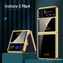 Carregar imagem no visualizador da galeria, Luxury Electroplated Samsung Galaxy Z Flip4 Case WIth Deer Pattern
