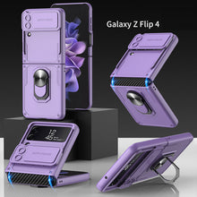 Load image into Gallery viewer, Armor Shockproof Case For Samsung Galaxy Z Flip4 5G WIth Ring Holder and Lens Slide Protector
