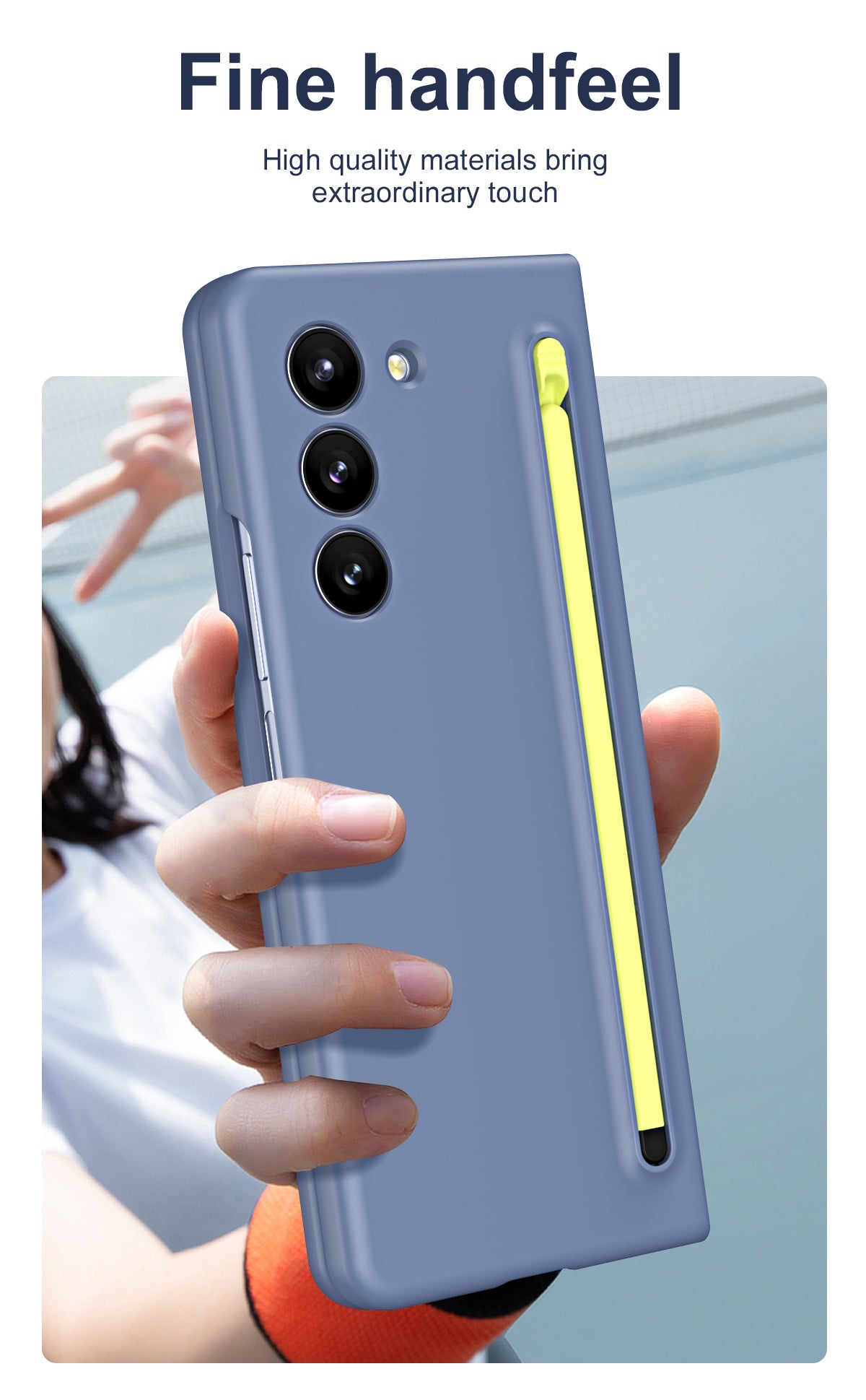 Anti-fingerprint Samsung Galaxy Z Fold4 Fold5 Case With S Pen Slot