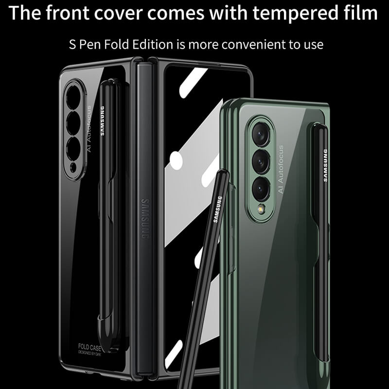 Phantom Pen Slot and Shell Membrane Case For Samsung Galaxy Z Fold3 5G