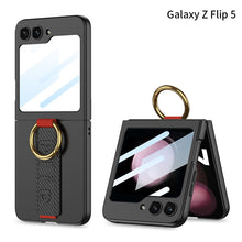 Charger l&#39;image dans la galerie, Samsung Galaxy Z Flip 5 Case with Tempered Glass Protector and Wrist Strap Bracelet
