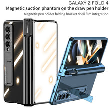 Carregar imagem no visualizador da galeria, Galaxy Z Fold4 Magnetic Pen Holder Folding Bracket Shell Case With Film Integration And Folding Support
