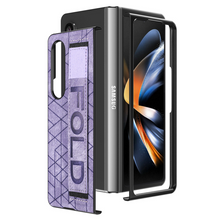 Load image into Gallery viewer, Folding Leather Samsung Galaxy Z Fold4 5G Case with Waistband and S Pen Slot
