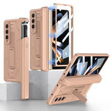 Load image into Gallery viewer, Magnetic Galaxy Z Fold4 5G Cover Folding Armor Case With Film &amp; Slide Pen Slot and Kickstand
