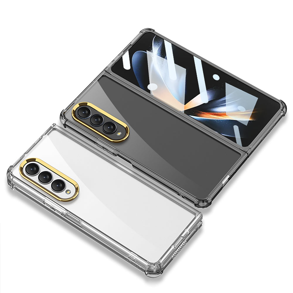 Galaxy Z Fold4 5G Airbag Anti-fall Shell Case and Membrane Integration Front Cover With Tempered Film