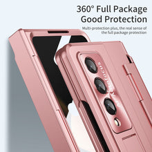Charger l&#39;image dans la galerie, Hinge Plated Aluminum Alloy Phone Case For Samsung Galaxy Z Fold3 Fold4 5G With Screen Protector Samsung Cases
