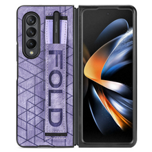 Load image into Gallery viewer, Folding Leather Samsung Galaxy Z Fold4 5G Case with Waistband and S Pen Slot
