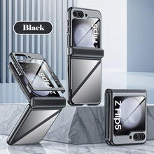 Carregar imagem no visualizador da galeria, Electroplated Fully Enclosed Hinge with Front Film Samsung Galaxy Z Flip5 Case
