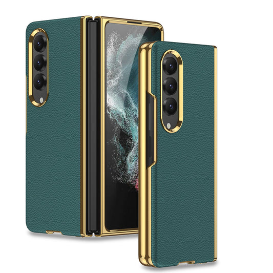 Electroplated Samsung Galaxy Z Fold4 5G Leather Case