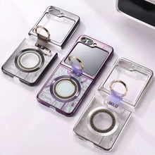 Load image into Gallery viewer, Cyberpunk Magnetic Wireless Charging Phantom Ring Case For Samsung Galaxy Z Flip5 Flip4 Flip3

