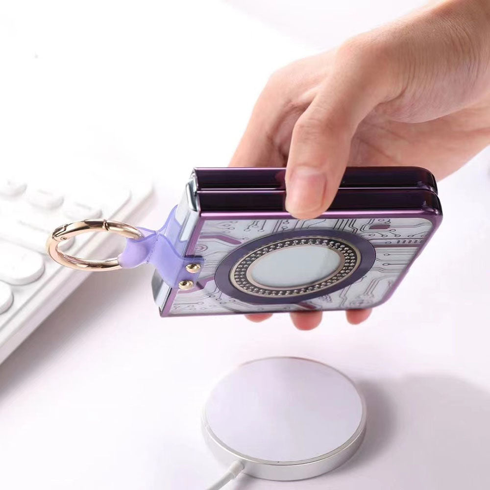 Cyberpunk Magnetic Wireless Charging Phantom Ring Case For Samsung Galaxy Z Flip5 Flip4 Flip3