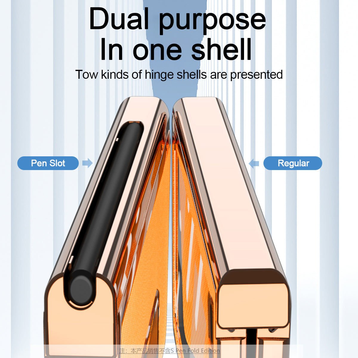 Samsung Galaxy Z Fold 4 3 2 5G Case With 2PCS Hinge Pen Slot and Capacitive Pen